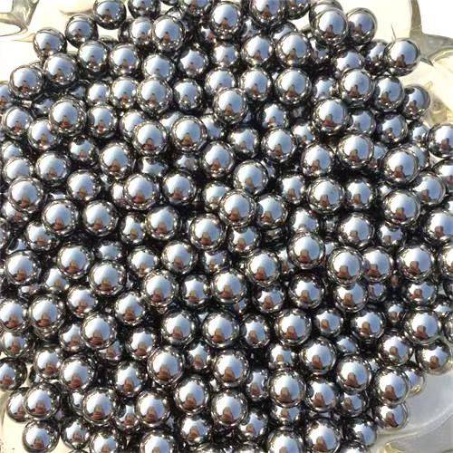 eight millimeters of steel beads delivered at a maximum speed